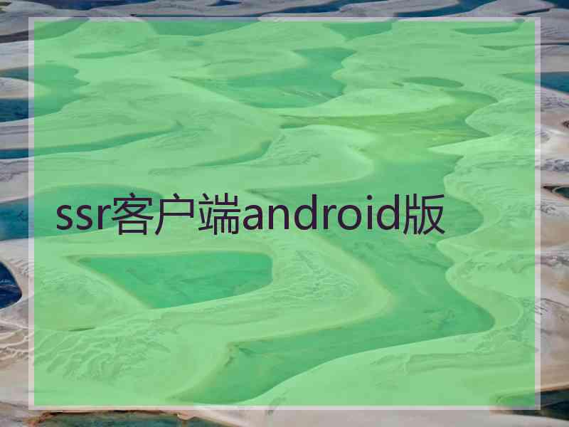 ssr客户端android版