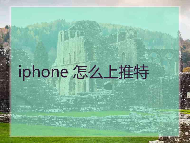 iphone 怎么上推特