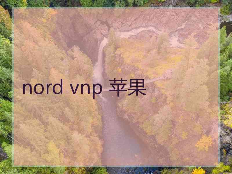 nord vnp 苹果